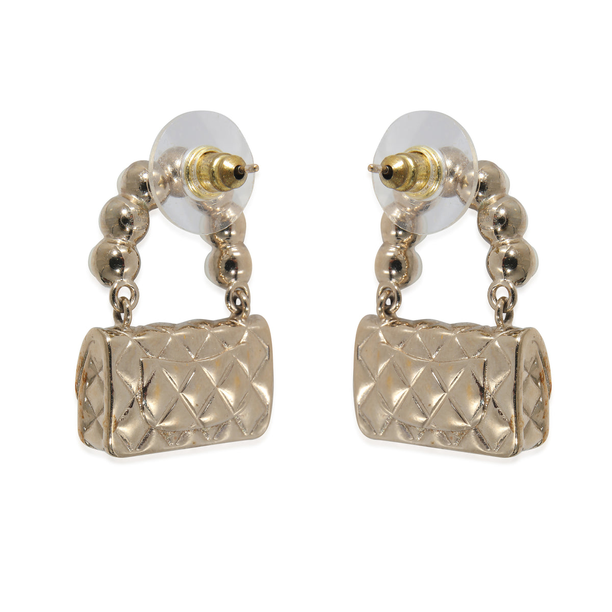 Chanel 2021 Flap Bags Gold Plated Earrings, myGemma, QA