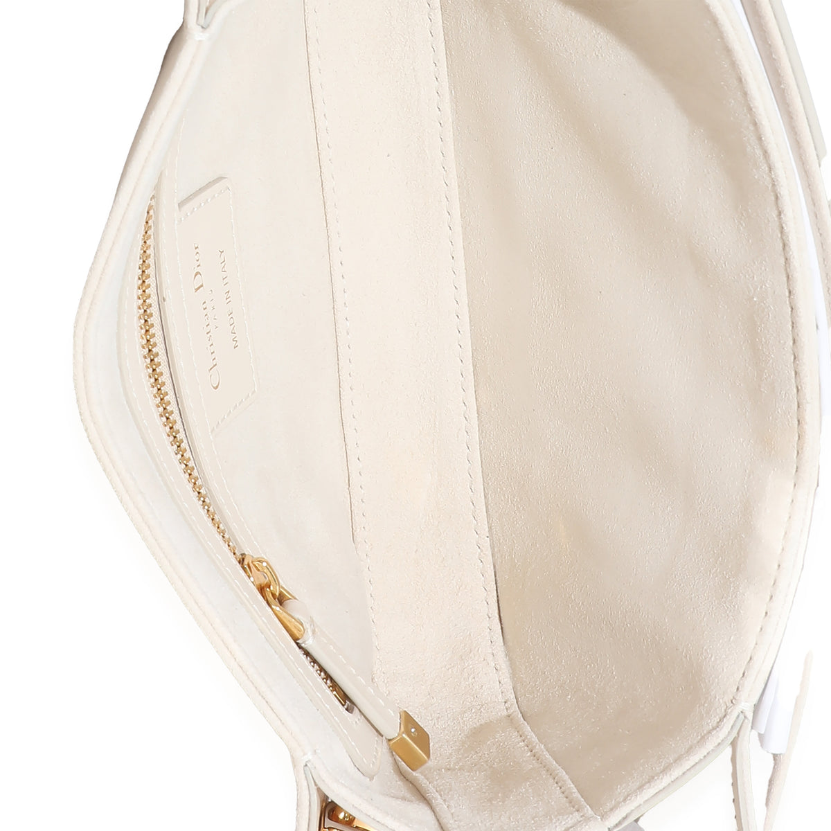 Christian Dior Bucket Bag Cream Grained Leather Small Shoulder Bag