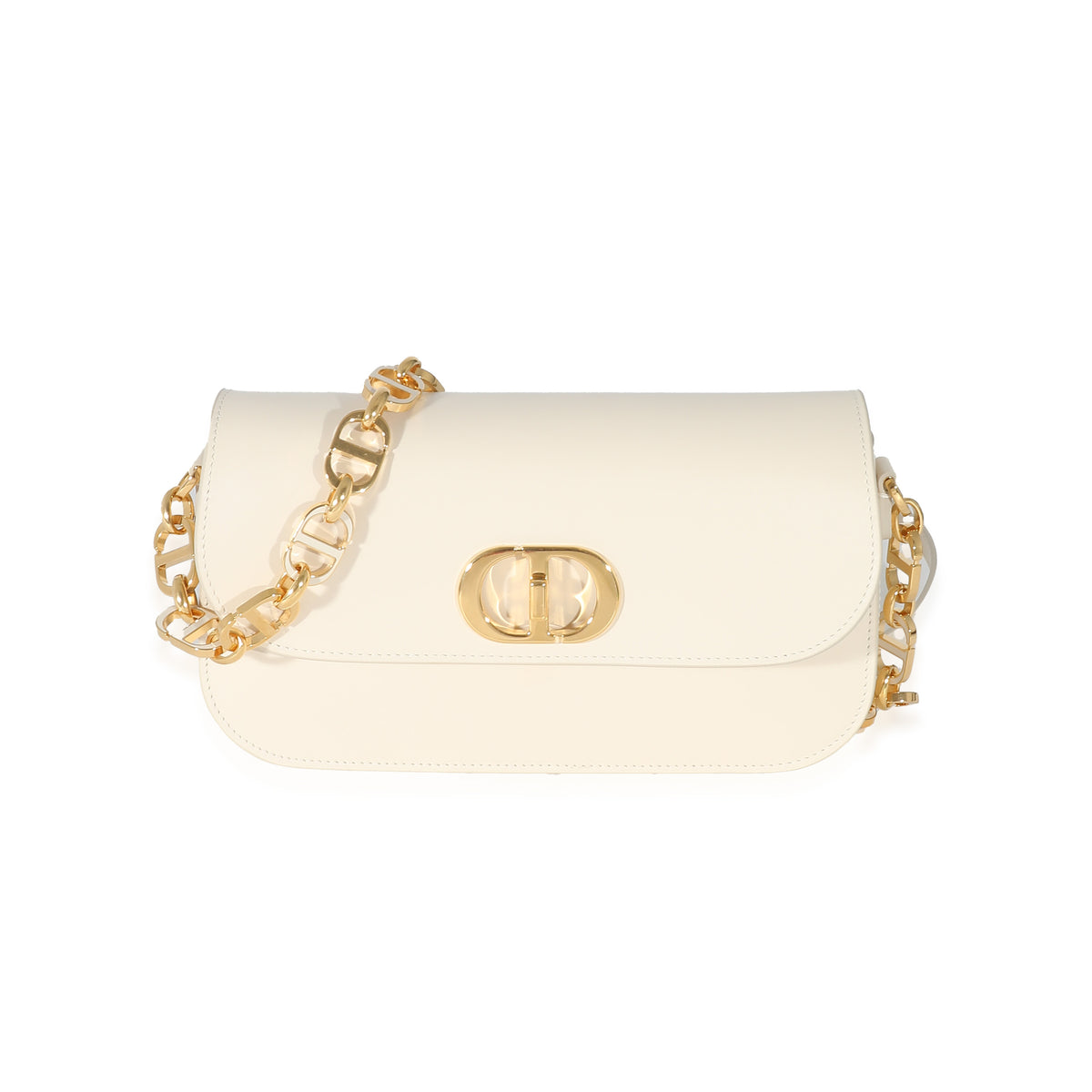Christian Dior Dusty Ivory Leather 30 Montaigne Avenue Flap Bag