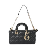 Christian Dior Black Cannage Lambskin Medium D-Joy Bag