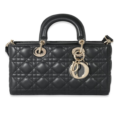 Christian Dior Black Cannage Lambskin Medium D-Joy Bag