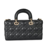 Christian Dior Black Cannage Lambskin Medium D-Joy Bag