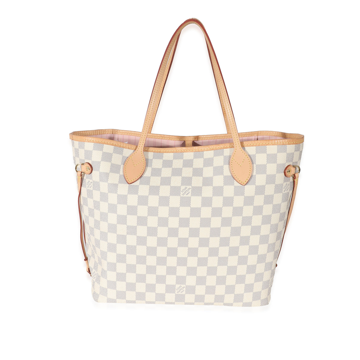 LOUIS VUITTON Neverfull MM Damier Azur Tote Bag White- 10% OFF