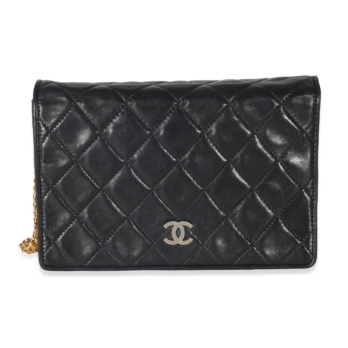 Chanel Black Lambskin Multi Chain Flap Bag