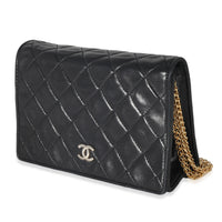 Chanel Black Lambskin Multi Chain Flap Bag