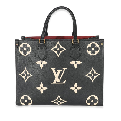 Louis Vuitton Black Beige Monogram Empreinte Onthego MM