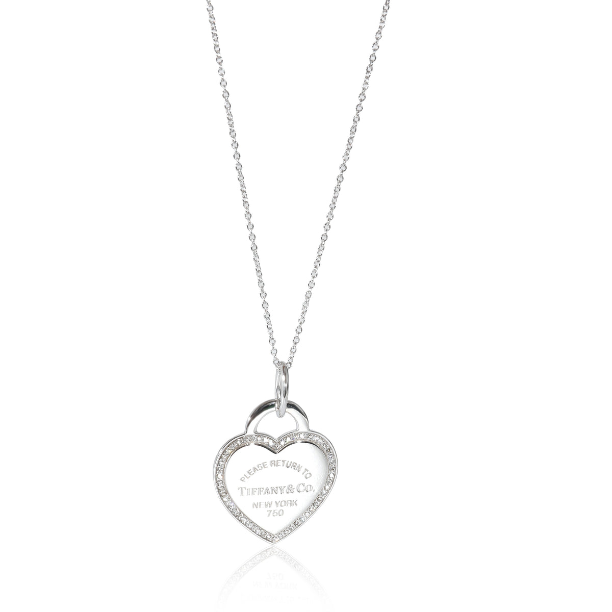 Tiffany & Co. Return to Tiffany Pendant in 18K White Gold 0.18 CTW