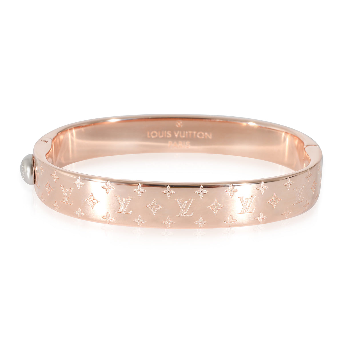 Louis Vuitton Nanogram Cuff - Gold-Tone Metal Bangle, Bracelets