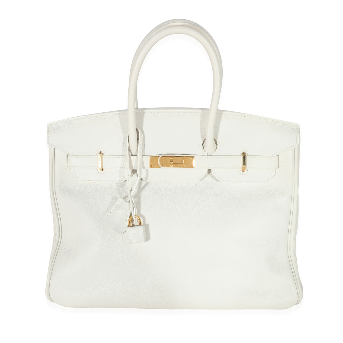 Hermès White Evergrain Birkin 35 GHW