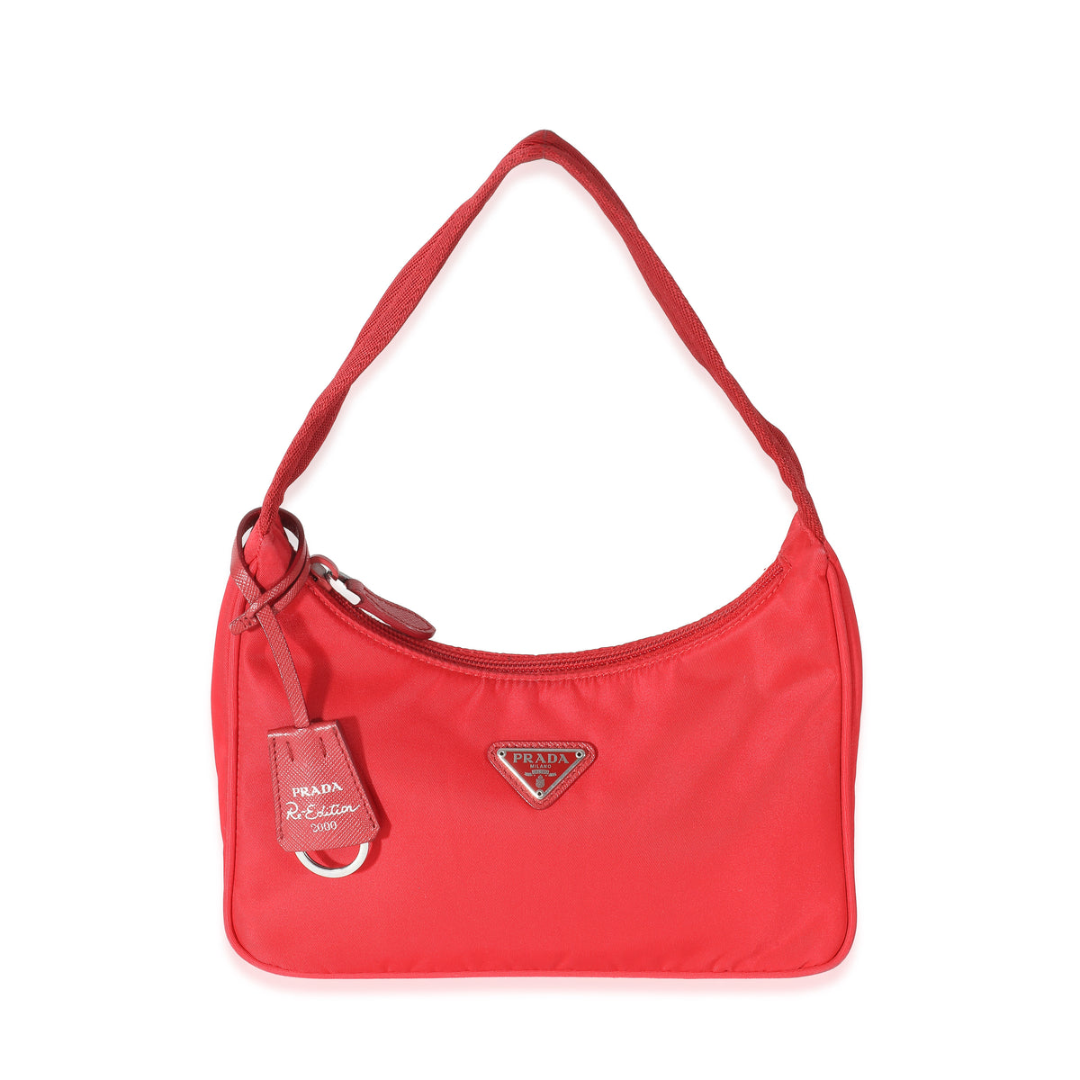 Prada red nylon outlet bag