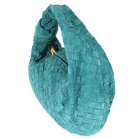 Bottega Veneta Teal Suede Intrecciato Teen Jodie