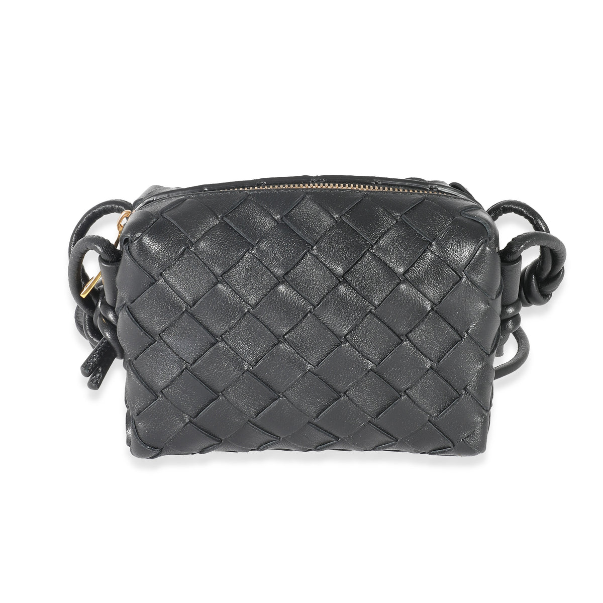 Bottega Veneta Black Intrecciato Candy Loop Bag