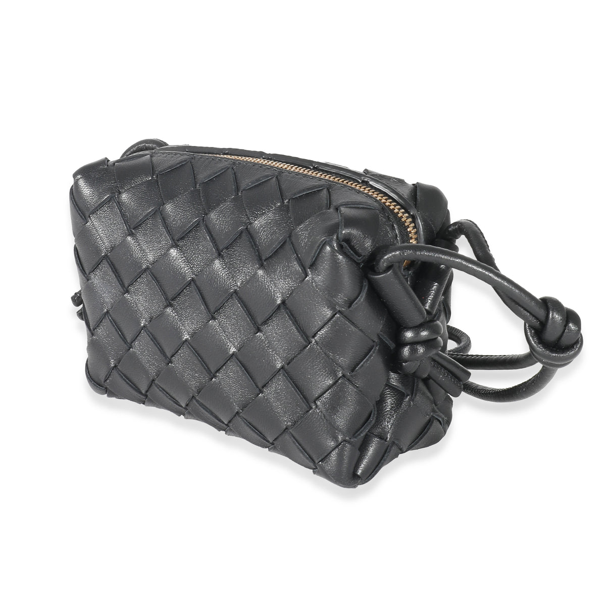 Bottega Veneta Black Intrecciato Candy Loop Bag