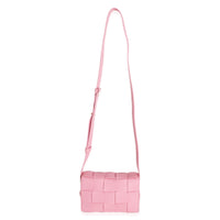 Bottega Veneta Pink Intrecciato Lambskin Small Cassette Bag