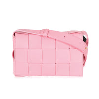 Bottega Veneta Pink Intrecciato Lambskin Small Cassette Bag