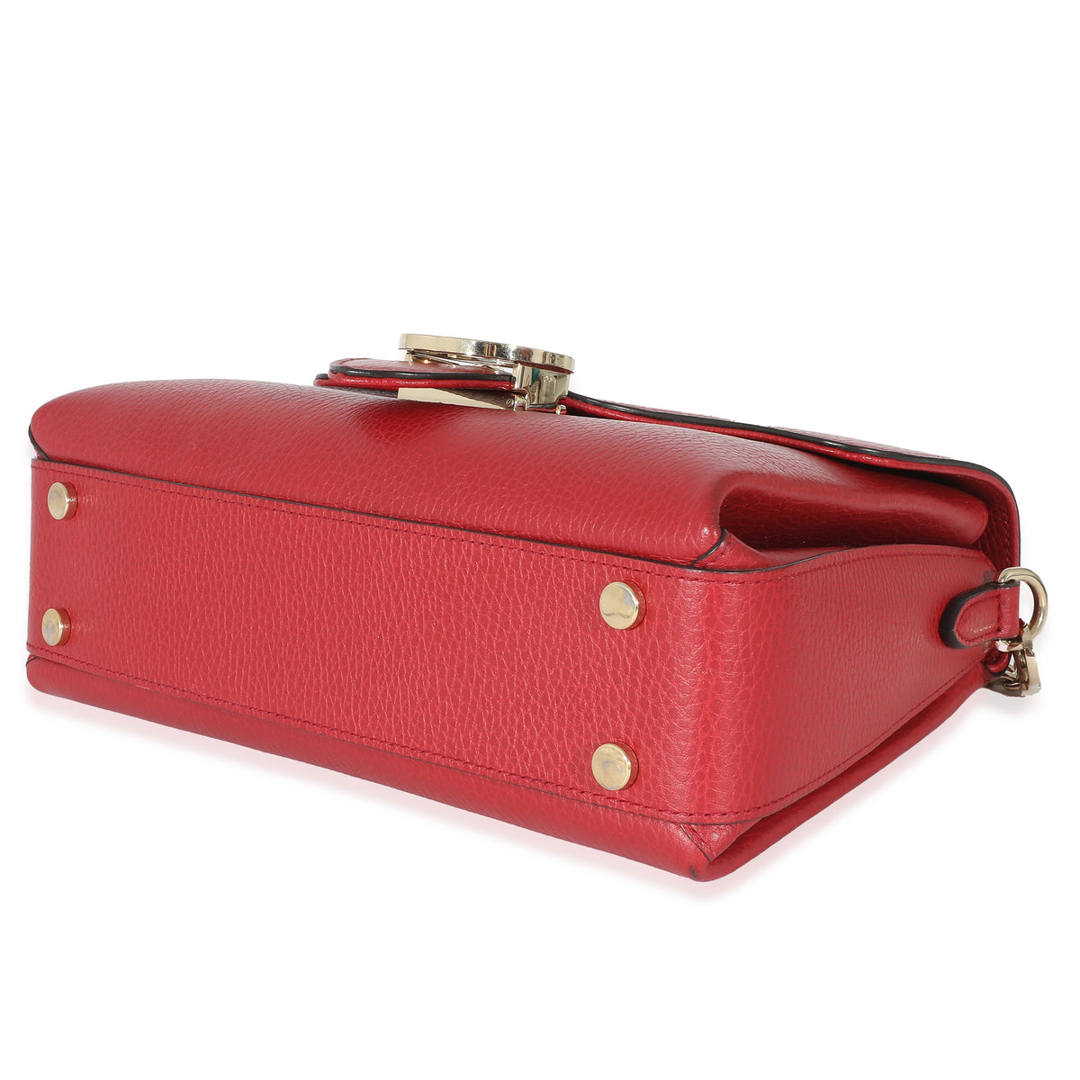 Gucci Red Calfskin Small Interlocking G Dollar Top Handle Bag, myGemma