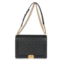 Chanel Black Quilted Calfskin Large Boy Bag