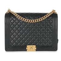 Chanel Black Quilted Calfskin Large Boy Bag