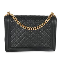 Chanel Black Quilted Calfskin Large Boy Bag