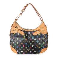 Louis Vuitton Black Monogram Multicolor Canvas Greta