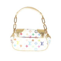 Louis Vuitton White Multicolor Monogram Canvas Gold Marilyn