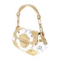 Louis Vuitton White Multicolor Monogram Canvas Gold Marilyn