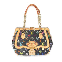 Louis Vuitton Black Monogram Multicolor Canvas Gracie MM