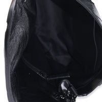 Saint Laurent Black Crinkled Calfskin Medium Niki Bag