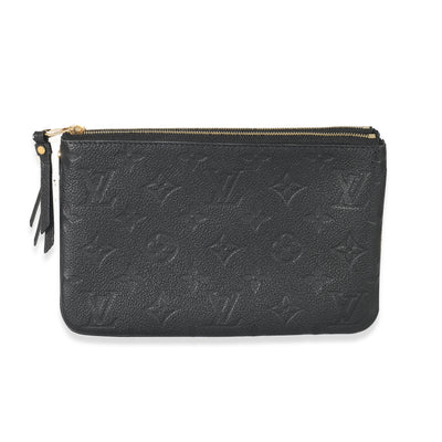 Louis Vuitton Black Empreinte Double Zip Pochette