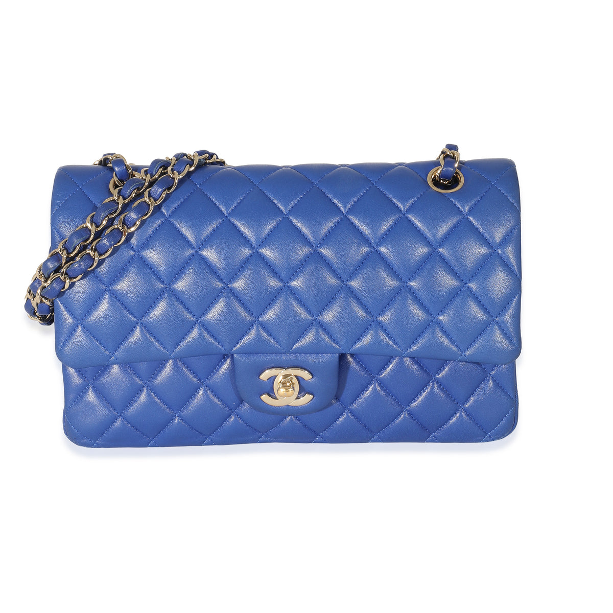 Chanel Royal Blue Lambskin Medium Classic Flap Bag