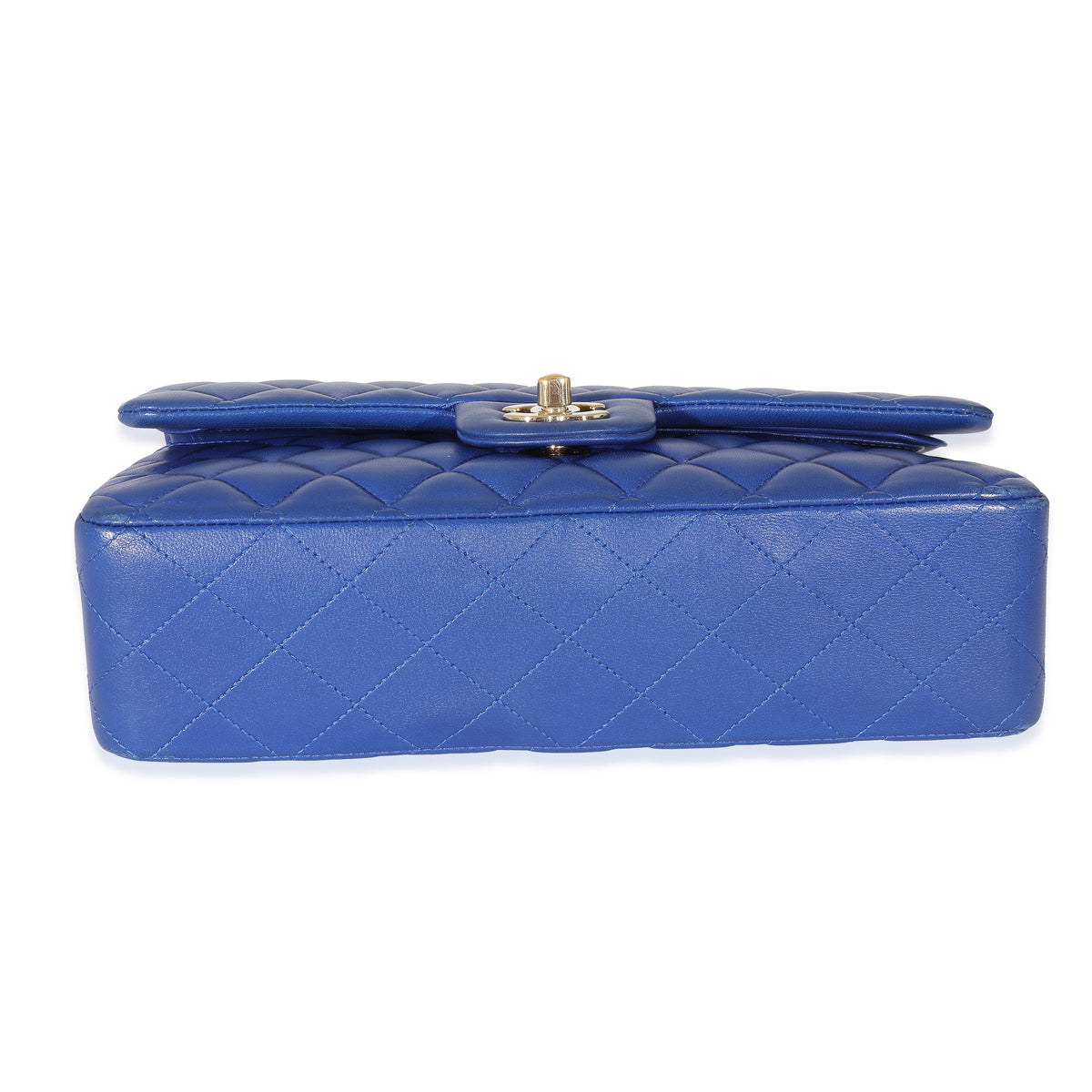 Chanel Jumbo Classic Flap Bag in Royal Blue Lambskin with silver hardware  sale at USD 348. Free International Shipping. View d…