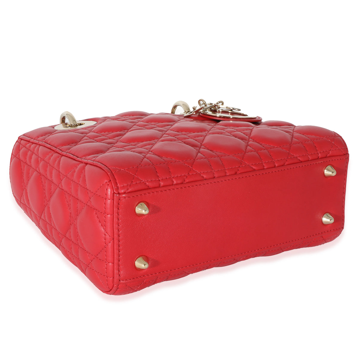 Christian Dior Red Cannage Lambskin Lucky Badges Small My Lady