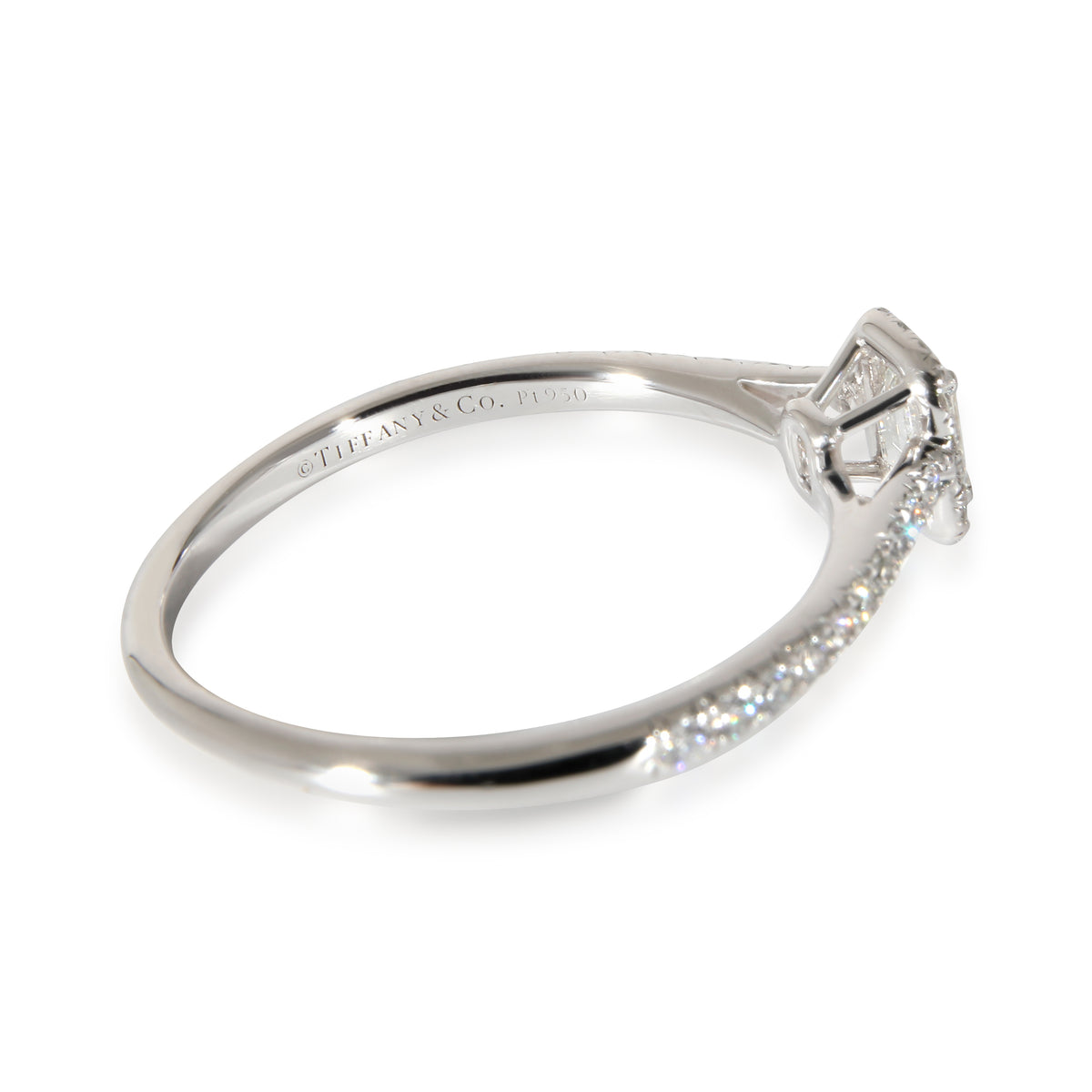 Tiffany & Co. Soleste Diamond Engagement Ring in Platinum G VVS2 0.56 CTW