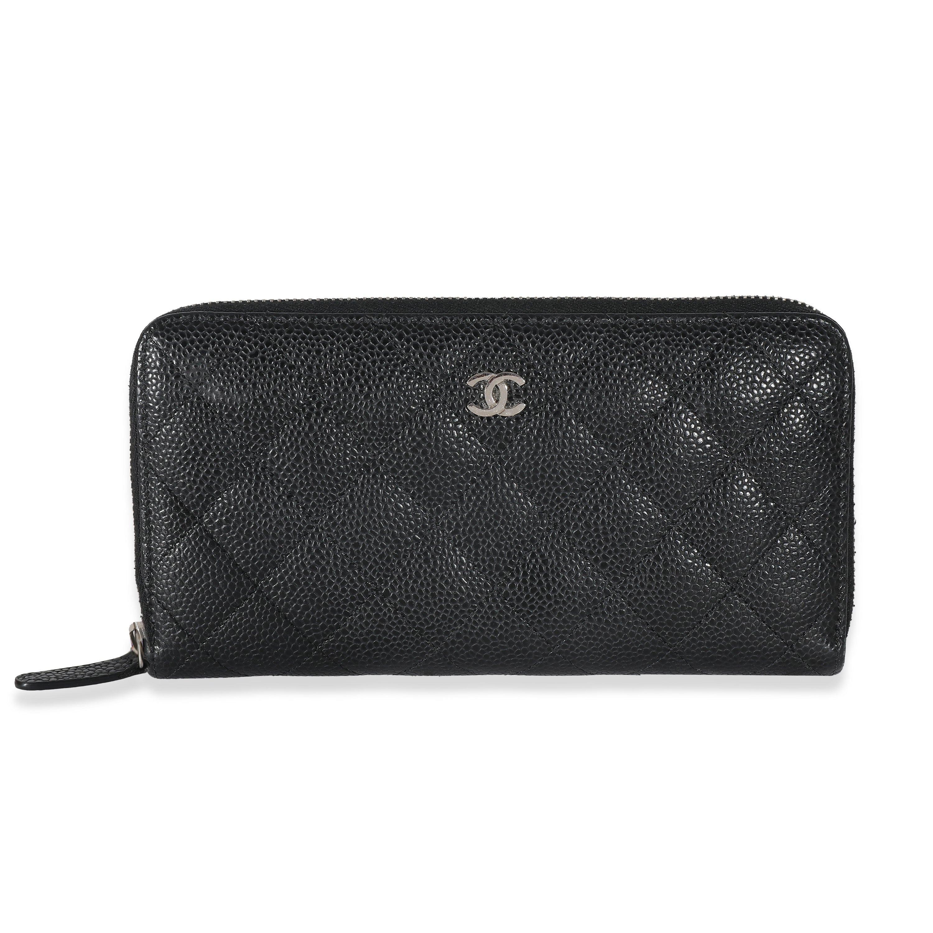 Chanel Black Quilted Caviar Classic Long Zipped Wallet, myGemma, JP