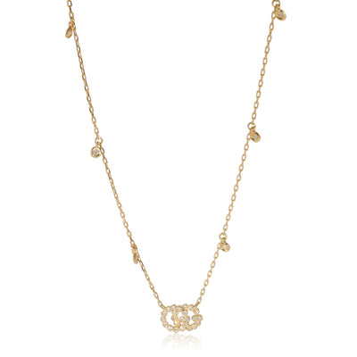 Gucci GG Running Diamond Necklace in 18k Yellow Gold 0.22 CTW