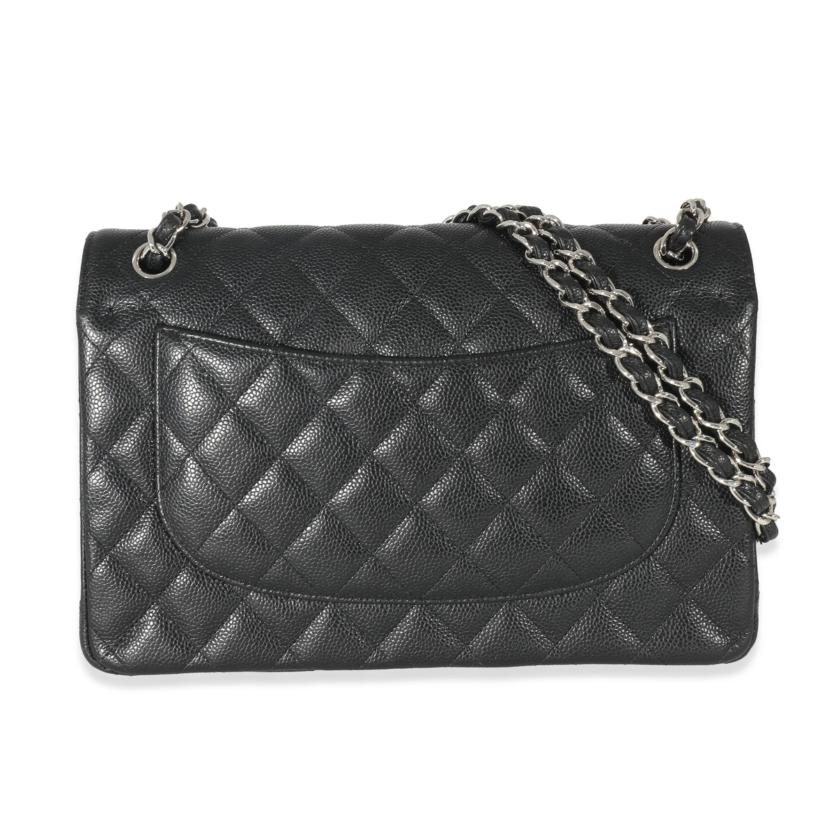 Chanel Black Quilted Caviar Jumbo Double Flap Bag