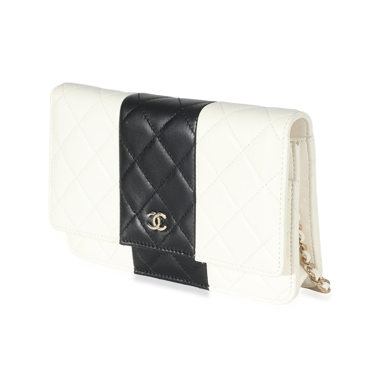 Chanel trendy cc wallet on chain woc 22c black rghw