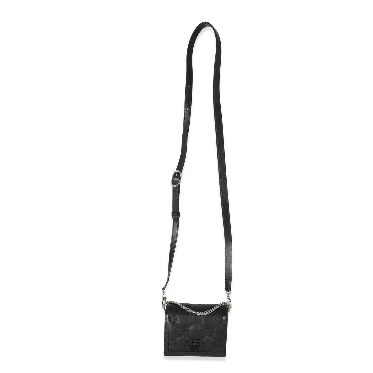 Gucci Black Nylon Leather Mini GG Bag