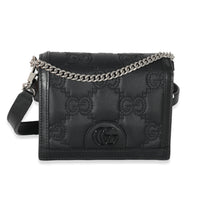 Gucci Black Nylon Leather Mini GG Bag