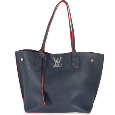 Louis Vuitton Marine Rouge Calfskin Lockme Go Tote