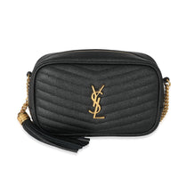 Saint Laurent Black Grain De Poudre Mini Lou Camera Bag