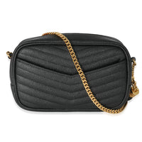 Saint Laurent Black Grain De Poudre Mini Lou Camera Bag