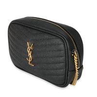 Saint Laurent Black Grain De Poudre Mini Lou Camera Bag