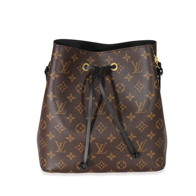 Louis Vuitton Monogram Canvas Black Leather NéoNoé MM