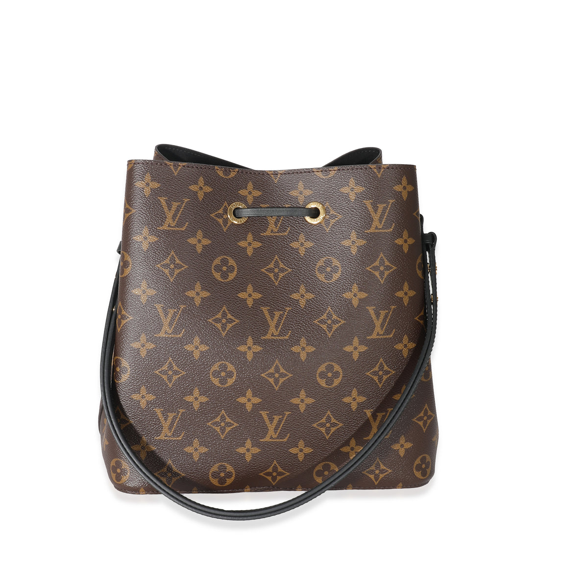 Louis Vuitton backpack in brown monogram canvas and black leather