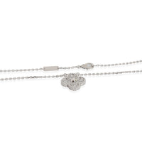 Van Cleef & Arpels Alhambra Vintage Necklace in 18k White Gold 0.48 CTW