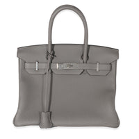 Hermès Gris Etain Togo Birkin 30 PHW