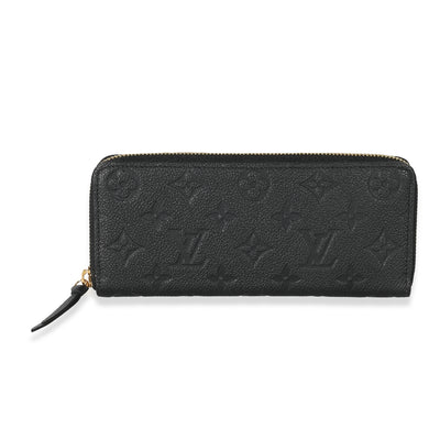 Louis Vuitton Black Monogram Empreinte Clemence Wallet