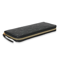 Louis Vuitton Black Monogram Empreinte Clemence Wallet