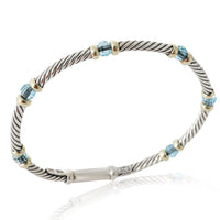 David Yurman Hampton Blue Topaz Bracelet in 18k Yellow Gold/Sterling Silver